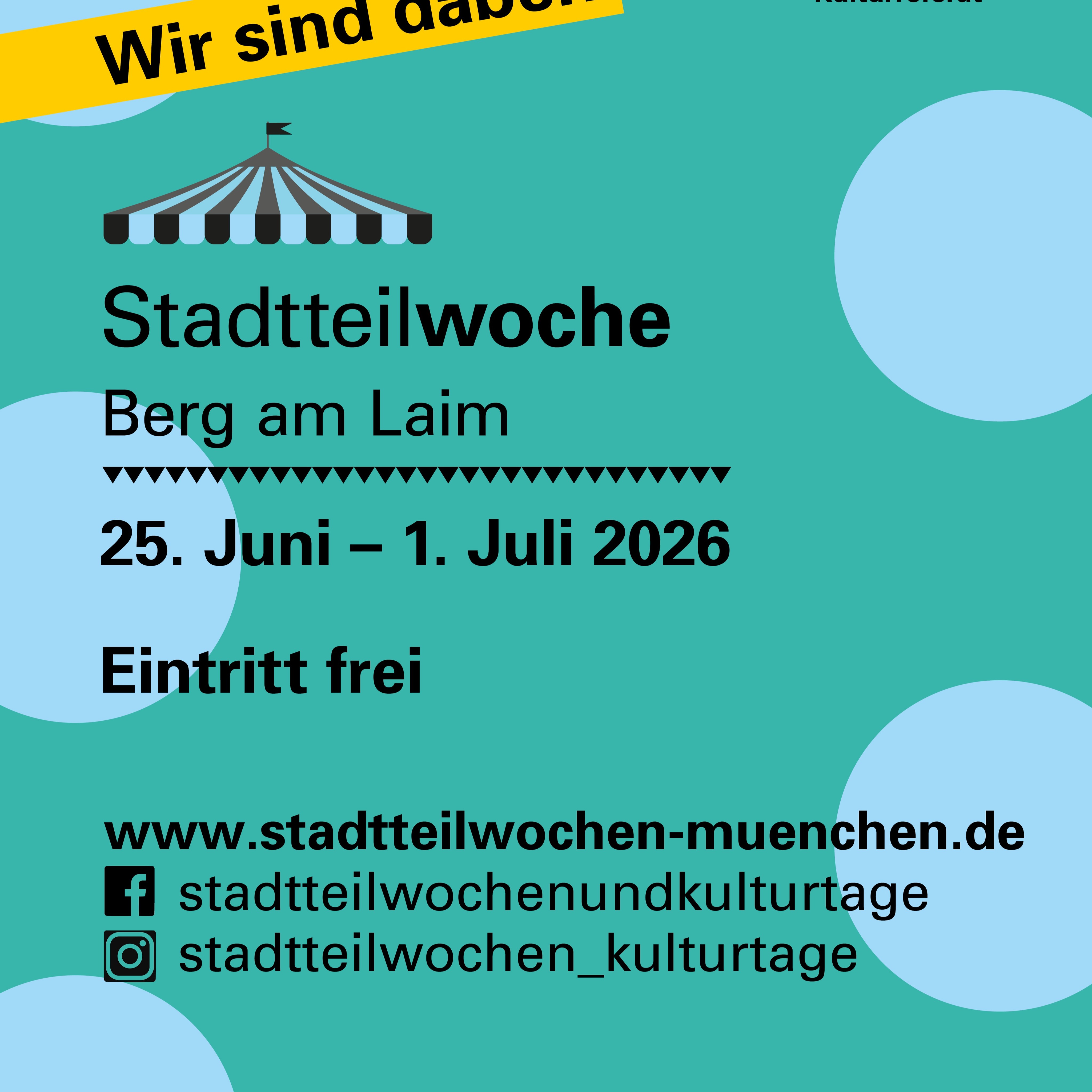 Stadtteilwoche in München - Berg am Laim. Immer ein besonderer Auftritt. Quasi Heimspiel!

Mit zwei verschiedenen Programmen.
Fr 26. Juni, 15-18 Uhr - Das Mobil-Telefon (Neu!)
Sa 27. Juni, 14 - 18 Uhr - Die Quassler - außerirdische Touristen
Wir freuen uns auf euren Besuch.

Das gesamte Programm findet ihr hier: https://stadtteilwochen-muenchen.de/stadtteilwoche-berg-am-laim-final

#foolpool1 #mobiltelefon #quassler #walkact #stadtteilwoche #bergamlaim